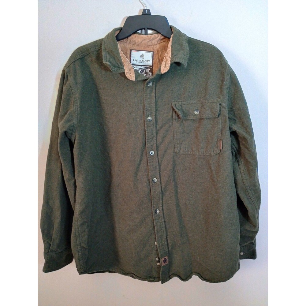 Legendary Whitetails Green Long Sleeve 100% Cotton Size Large
